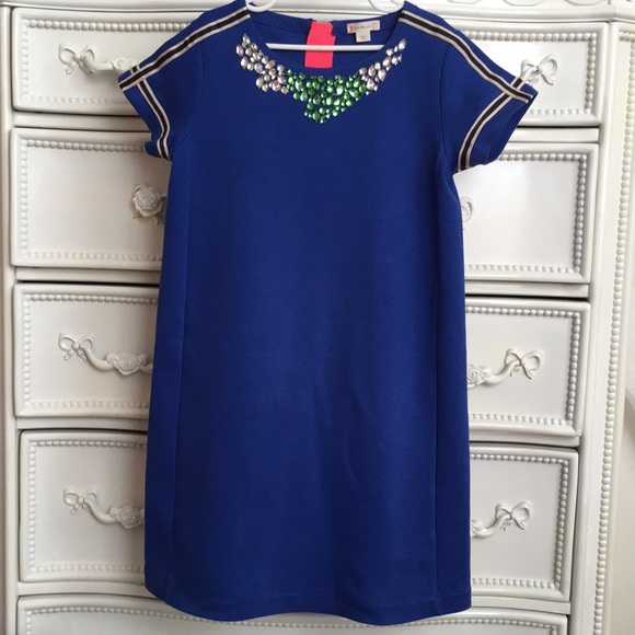 Matching? CREWCUTS Jewel shift dress 8 royal blue - Picture 3 of 8
